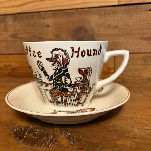 Coffee Hound Cup and Saucer - Picture 2 of 7